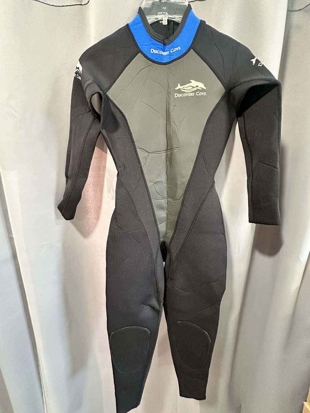 Discovery Cove Ocean Tec Long Sleeve Back Zip Full Wetsuit Black Womens Size 4